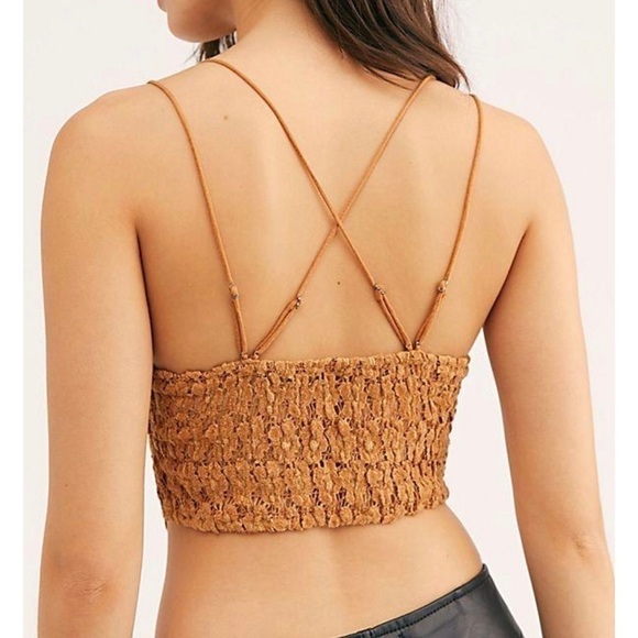 Free People NWT Celine Bralette in Carmel - Picture 2 of 10